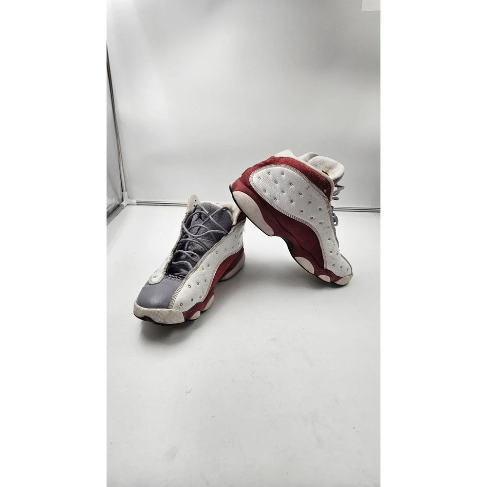 AIR JORDAN 13 RETRO GREY TOE 2014 WHT/BLK-TRUE RD-CMNT GRY 414571 126 sz 11.5